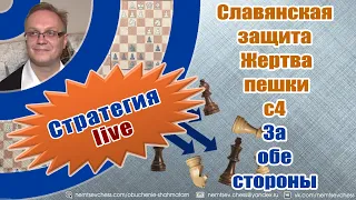 Славянская защита. Жертва пешки с4. За обе стороны. Игорь Немцев. Обучение шахматам