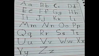 تعلم كتابة الحروف الانجليزية بطريقة صحيحة  / alphabets / learn to write abc / letters