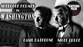 SHERLOCK HOLMES in Washington (1943) | HD Full Movie | Basil Rathbone in the top Detective Movie