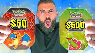 $50 Vs $500 Pokemon Tin