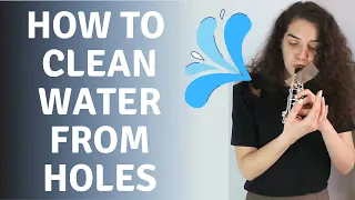 How to clean water from clarinet holes