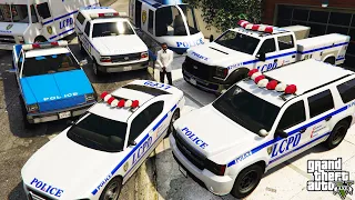 GTA 5 - Stealing Liberty City Police Department Vehicles with Franklin! (Real Life Vehicles)