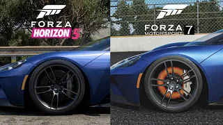 Forza Horizon 5 vs Forza Motorsport 7 - Ford GT Comparison Graphics Gameplay 4K