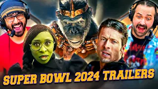 Kingdom Of The Planet Of The Apes, Twisters, & Wicked TRAILER REACTIONS!! (Super Bowl 2024)