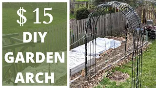 DIY garden arch for vertical gardening on budget