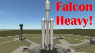 KSP Detailed SpaceX Falcon Heavy recreation timelapse!