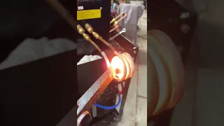 Melting a Railroad spike in seconds! Induction forge! #shorts #blacksmithing