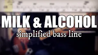 Milk & Alcohol - Dr Feel Good | Simplified bass line with tabs #14