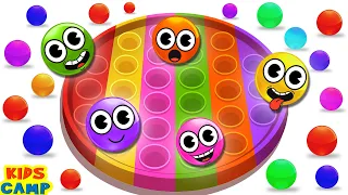 Dancing Balls Pop It Game | Surprise Toys - Learn Colors with Best Learning Videos for Toddlers