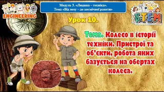 6 клас STEM Колесо в історії техніки. Пристрої та об’єкти, робота яких базується на обертах колеса