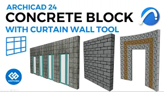 Modeling Concrete Block with Archicad 24 Curtain Wall Tool!