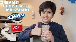 Creamy Chocolate Milkshake | Oreo Chocolate | KitKat Chocolate | 4 Ingredients Milkshake Recipe