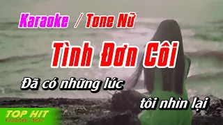 Tình Đơn Côi Karaoke Tone Nữ | Nhạc Sống Phối Mới Chuẩn TOP HIT KARAOKE