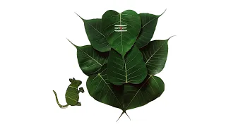 Peepal Leaf Ganesha | how to make vinayagar with peepal leaf | leaf craft