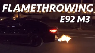 E92 M3 MASSIVE FLAMES