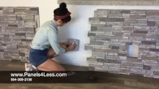 How to Install Fake Stone Wall Panels DIY