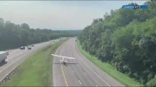 Plane makes emergency landing on Knoxville interstate