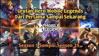 Urutan Hero Mobile Legends Dari Pertama Sampai Sekarang (Tahun 2016 - 2022) || Versi Mobile Legends