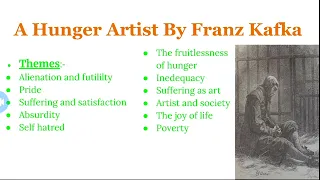 A Hunger Artist By Franz Kafka Themes In Urdu / Hindi