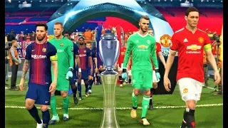 PES 2018 | Manchester United vs Barcelona | UEFA Champions League Final | Gameplay PC