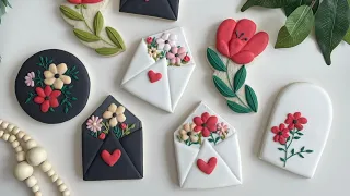 Valentine's Day Sugar Cookies/ Floral Envelope Cookies/ Satisfying Cookie Decorating