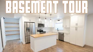 FULL FINISHED BASEMENT TOUR | FIRST LOOK INTO THE COMPLETE BASEMENT RENOVATION