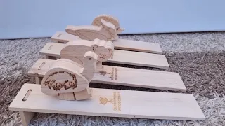 Wooden walking animal toy for kids