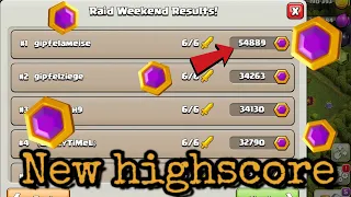 All 6 ATTACKS for 54k CLANGOLD🍯+ Live ONE SHOT attack🕺(Clash of Clans)