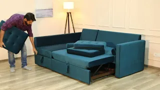 Pull Out RHS Sofa Cum Bed With Storage