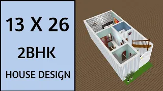 13 x 26 House Plan ll 40 गज में घर का नक्शा ll 13 x 26 House Design ll 338 Sqft House Plan