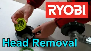 How to remove Ryobi trimmer spool head to fix jammed string