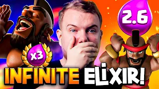 2.6 HOG CYCLE MADNESS IN TRIPLE ELIXIR TOURNAMENT! - Clash Royale