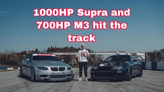 1000HP Supra and 700HP M3 hit the track- first time driving my Supra