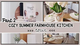 NEW! COZY SUMMER FARMHOUSE KITCHEN TOUR│SUMMER FARMHOUSE KITCHEN DECOR IDEAS 2022│PART 2