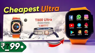 T800 Ultra⚡Smartwatch🔥||With 1.99" INFINITE Display💥|| Best Apple Watch Ultra Clone Under ₹1500❣️||