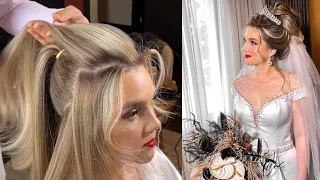 Penteado COQUE ALTO com TIARA para NOIVAS | HIGH BUN #hairstyle for BRIDE