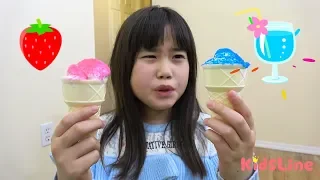 penjual es krim jualan mainan アイスクリームの味がしない? ice cream shop Pretend play do not taste ?