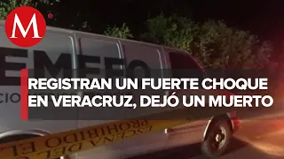 Choque de tráileres deja un muerto y un herido al sur de Veracruz