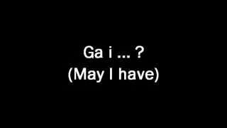 (learning Welsh) using GA I (may I have) in a restaurant
