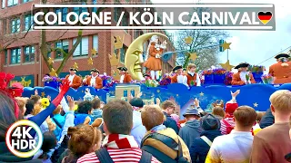 🎉 Germany's Biggest Carnival Celebration, Köln / Cologne Rose Monday 2024, 4K HDR 60fps