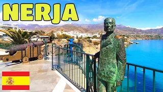 4K Virtual Walking Tour through Nerja Town, Spain, Malaga - Summer Costa del Sol City Walks