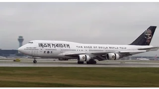 m/ m/ Ed Force One ORD Arrival - Iron Maiden The Book of Souls World Tour [TF-AAK] B747 [4-6-16]