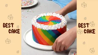 How To Make Rainbow Cake Decorating Idea #Shorts #Short #Cake