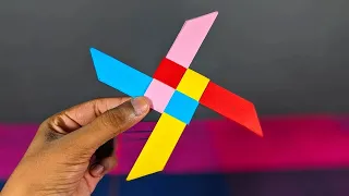 How to Make a Ninja Star Shuriken Throwing Blade 2.0 (Origami)
