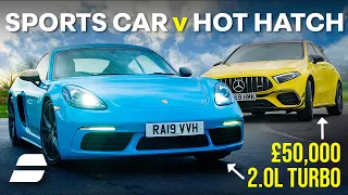 Mercedes A45S vs Porsche Cayman T: The £50,000 Question | 4K