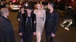 EXCLUSIVE - Gigi Hadid displays sexy cleavage while partying with BF Joe Jonas in Paris
