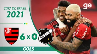 FLAMENGO 6 X 0 ABC | GOLS | OITAVAS COPA DO BRASIL 2021 | ge.globo