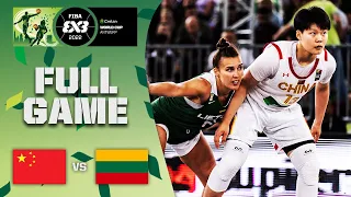 China v Lithuania | Women Bronze Medal Match | Full Game | Crelan FIBA 3x3 World Cup 2022