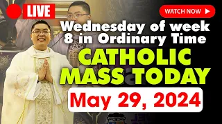 LIVE: DAILY MASS TODAY - 4:00 am Wednesday MAY 29, 2024 || Wednesday of week 8 in Ordinary Time