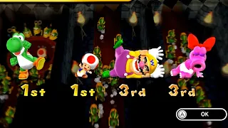 Mario Party 9 Garden Battles - Wario vs Yoshi vs Birdo vs Toad| Cartoons Mee